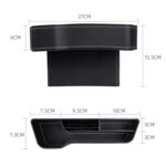 Caja de consola multifuncional para coche, portavasos, caja de almacenamiento lateral para espacio de asiento, estilo de cuero, Brown Main Driver Seat - Imagen 3