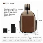 Cwatcun D107 Mochila de fotografía de gran capacidad Hombros Bolsa para cámara portátil, 22 x 36 x 16cm - Imagen 2