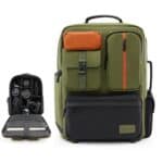 Cwatcun D117 Mochila de fotografía de gran capacidad Hombros Bolsa para cámara portátil, 42 x 31 x 13cm