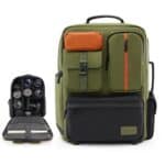 Cwatcun D117 Mochila de fotografía de gran capacidad Hombros Bolsa para cámara portátil, 43.3 x 33 x 13cm