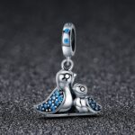 Accesorios de pulsera de pájaro azul con incrustaciones de plata S925 - Imagen 2