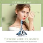 Accesorios de pulsera de pájaro azul con incrustaciones de plata S925 - Imagen 3
