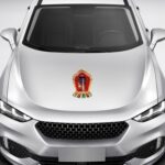 Pegatinas personalizadas autoadhesivas de PVC para coche con diagrama de Bagua tibetano, Small