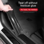 Tira de protección anticolisión para puerta de fibra de carbono Universal para coche, cinta adhesiva embellecedora, 5cm x 10m - Imagen 4