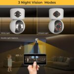 Y6204 4MP Zoom HD Cámara WiFi inteligente impermeable para interiores, US Plug - Imagen 4