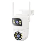 Cámara WiFi impermeable IP66 para exteriores con voz bidireccional Q8216 4MP, EU Plug
