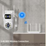 Cámara WiFi impermeable IP66 para exteriores con voz bidireccional Q8216 4MP, AU Plug - Imagen 3