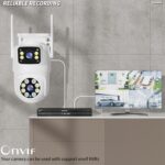 Cámara WiFi impermeable IP66 para exteriores con voz bidireccional Q8216 4MP, EU Plug - Imagen 4