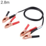 Cable de conexión de carga con pinza de cocodrilo doble para automóvil, 2.8m