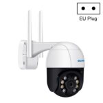 ESCAM QF518 Cámara IP WiFi inteligente de 5MP, compatible con detección de humanos AI / seguimiento automático / visión nocturna de doble luz / almacenamiento en la nube / audio bidireccional / tarjeta TF, EU Plug