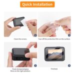 Protector de lente 3 en 1 Sunnylife para GoPro HERO13 Black, película de vidrio templado para pantalla delantera y trasera, 2 + 2 + 2 Sets - Imagen 7