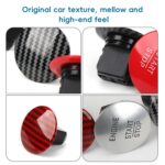 Botón de arranque con una sola llave sin llave para coche 2215450714 para Mercedes-Benz W164 / W205, Carbon Fiber Black - Imagen 4