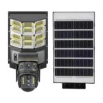 Farola solar con cámara HD de vigilancia con doble lente 10X y WiFi 4G V380, No SD Card