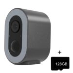 Cámara de batería de bajo consumo de energía HD con WiFi Tuya Smart Version, enchufe de la UE, 128GB