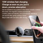 Cargador inalámbrico magnético para coche Yesido C316 15 W Magsafe, C316 - Imagen 3