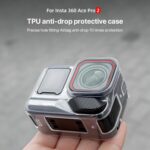 Body Soft TPU Protective Case with Lens Cover, For Insta360 Ace / Ace Pro / Pro 2 - Imagen 2