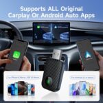 2 in 1 USB Wired to Wireless Car CarPlay / Android Box Adapter, with USB and Type-C Cable, 4149 - Imagen 2