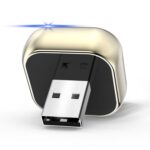2 in 1 mini USB Wired to Wireless Car CarPlay / Android Auto Box Adapter, mini (Gold) - Imagen 2
