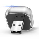 2 in 1 mini USB Wired to Wireless Car CarPlay / Android Auto Box Adapter, mini (Silver) - Imagen 2