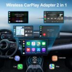 2 in 1 mini USB Wired to Wireless Car CarPlay / Android Auto Box Adapter, mini (Silver) - Imagen 5