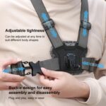 Quick Release Body Mount Belt Chest Strap with Mount & Screw, 4 in 1 - Imagen 5