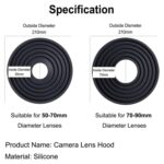Universal Silicone Lens Hood, 50-70mm - Imagen 5