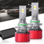 2pcs 25W 2500lm 6000K Car LED Headlight Bulb, 9006
