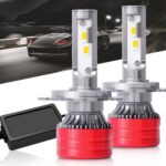 2pcs 25W 2500lm 6000K Car LED Headlight Bulb, H4