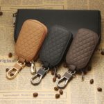 Microfiber Leather Universal Car Key Case Protective Cover - Imagen 2