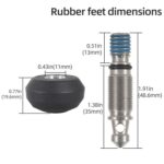 BEXIN FT-13 3/8 Screw Rubber Feet Pads Tripod Anti-Slip Foot Pad, FT-13 - Imagen 5