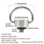 BEXIN LS020 Quick Release Plate Screws 1/4 inch C-Ring Adapter Mount Screws, LS020 - Imagen 5