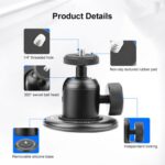 Aluminum Alloy Desktop Base, Strong Magnetic Round Base Kit - Imagen 8