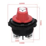 12-24V 300A Heavy-Duty DC Battery Disconnect Switch, Old with OUT Handle Removable - Imagen 5