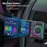 BT98 Colorful Screen Car Bluetooth MP3 Player FM Transmitter Cigarette Lighter Charging, BT98 - Imagen 2