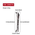 2pcs/Set Forged Gold Foil Carbon Fiber Car Center Console Side Decorative Sticker for Chevrolet Corvette C8 2020-, Left Driver, Center Console Side, Left Driver - Imagen 2