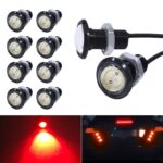 10 PCS 18mm 1.5W DC9-80V Motocicleta Eagle Eye Light Single Lens, 18mm Single Lens(Red Light)