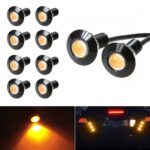 10 PCS 23mm 1.5W DC9-80V Motocicleta Eagle Eye Light Single Lens, 23mm Single Lens(Yellow Light)