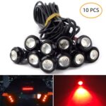 10 PCS 18mm 1.5W DC9-80V Motocicleta Eagle Eye Light Lente doble, 18mm Double Lens(Red Light)