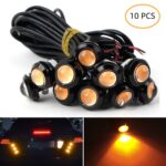 10 PCS 18mm 1.5W DC9-80V Motocicleta Eagle Eye Light Lente doble, 18mm Double Lens(Yellow Light)