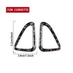 2pcs/Set Forged Gold Foil Carbon Fiber Car Door Air Outlet Decorative Sticker for Chevrolet Corvette C8 2020-, Left and Right Driver, Door Air Outlet - Imagen 2