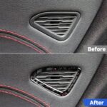 2pcs/Set Forged Gold Foil Carbon Fiber Car Door Air Outlet Decorative Sticker for Chevrolet Corvette C8 2020-, Left and Right Driver, Door Air Outlet - Imagen 5