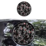 Forged Gold Foil Carbon Fiber Car Fuel Tank Cap Decorative Sticker for Chevrolet Corvette C8 2020-, Left and Right Driver, Fuel Tank Cap