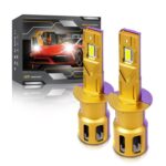 2pcs/Pack 35W 3000LM 6500K IP68 Waterproof Car LED Headlight Bulb, H1