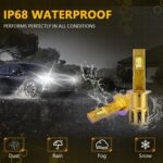 2pcs/Pack 35W 3000LM 6500K IP68 Waterproof Car LED Headlight Bulb, H1 - Imagen 4