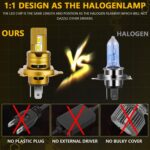 2pcs/Pack 35W 3000LM 6500K IP68 Waterproof Car LED Headlight Bulb, H4 - Imagen 5