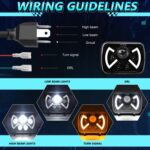 Y22 H4 7 inch Car Butterfly Style Square Modified Headlight for Jeep Wrangler, Y22 - Imagen 4