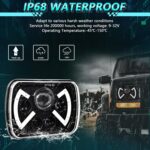 Y22 H4 7 inch Car Butterfly Style Square Modified Headlight for Jeep Wrangler, Y22 - Imagen 5