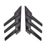 1 Pair Car Rear Windshield Air Cent Shark Fin Decorative Sticker, Carbon Pattern