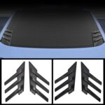 1 Pair Car Rear Windshield Air Cent Shark Fin Decorative Sticker, Carbon Pattern - Imagen 2