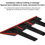1 Pair Car Rear Windshield Air Cent Shark Fin Decorative Sticker, Carbon Pattern - Imagen 11